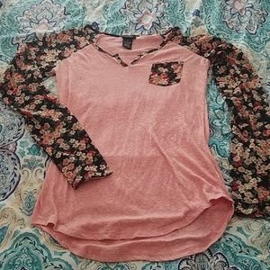 Floral Baseball Tee